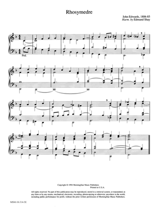 Book cover for Rhosymedre (Hymn Harmonization)