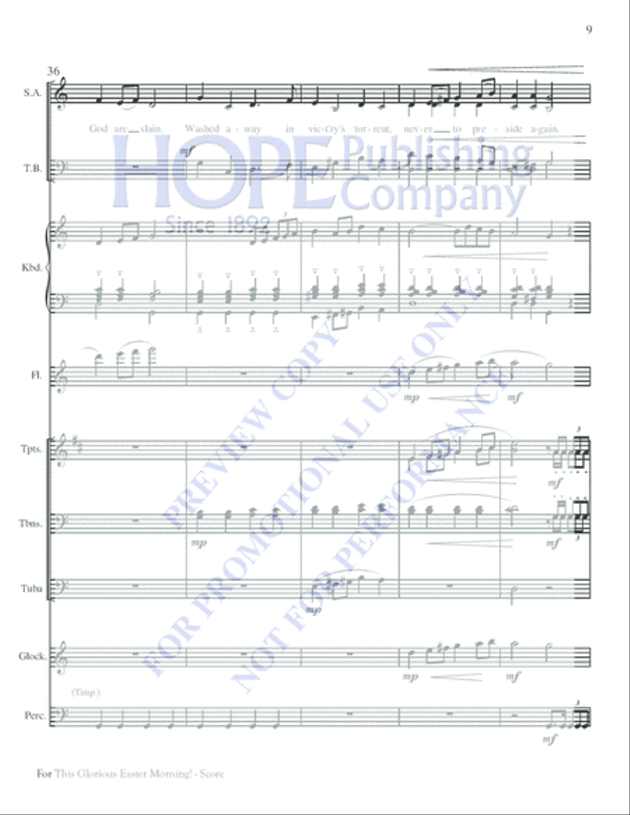 For This Glorious Easter Morning Choir scores gallery preview page 9