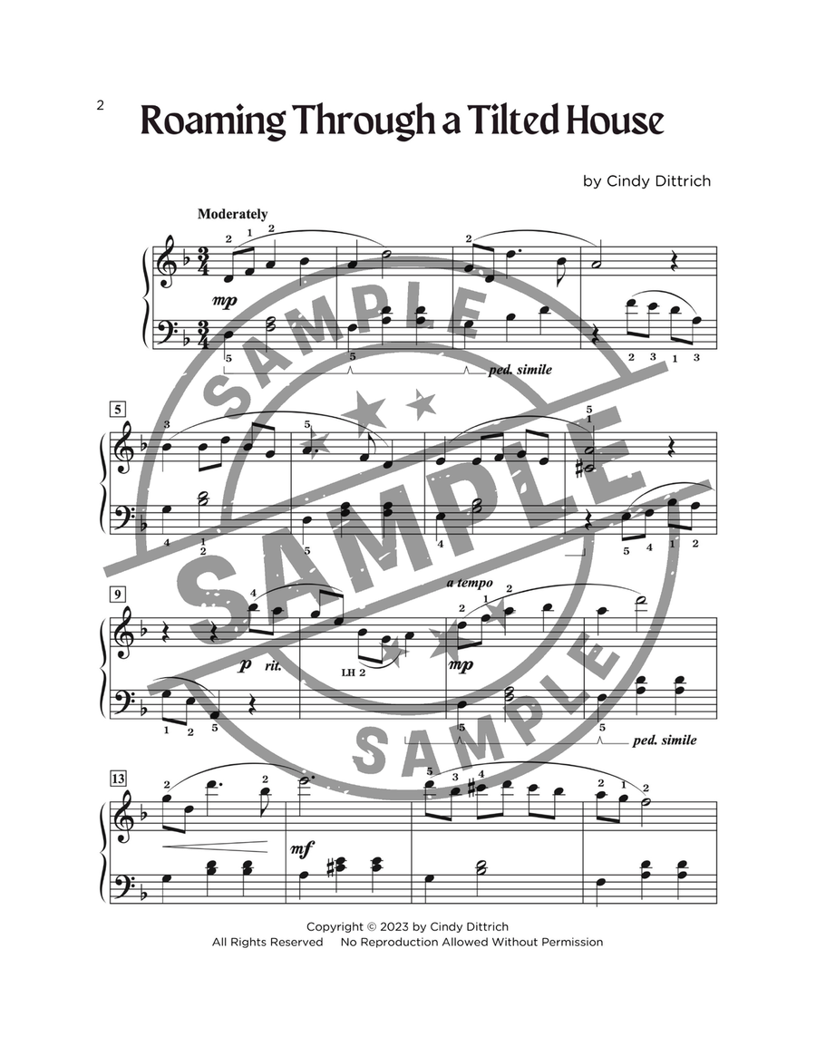 Roaming Through a Tilted House Piano Solo scores gallery preview page 2