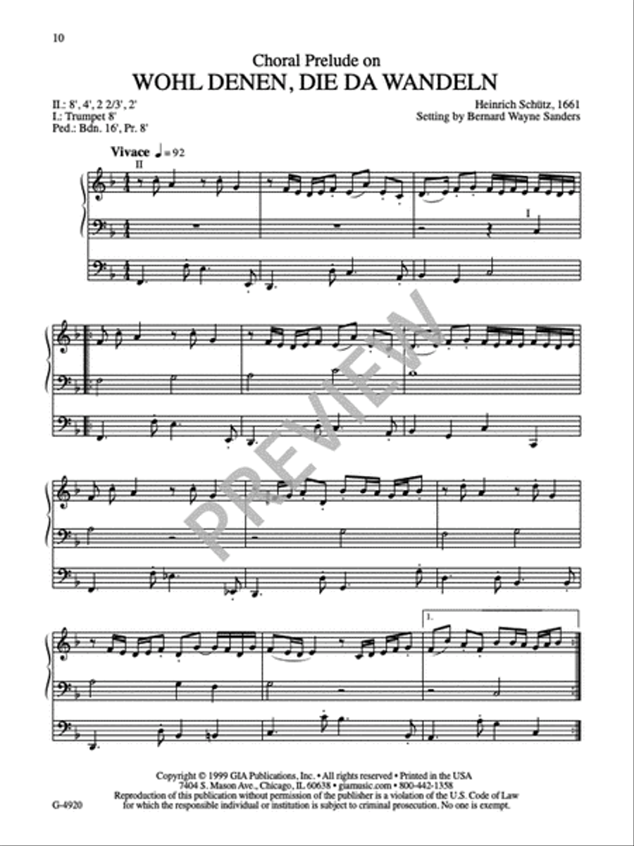 Four Chorale Preludes for Organ Organ Solo scores gallery preview page 12