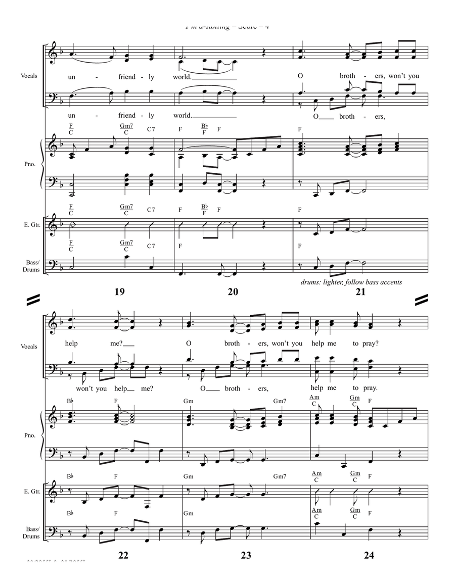 I'm a-Rolling - Downloadable Rhythm Score and Parts Rhythm Section scores gallery preview page 5