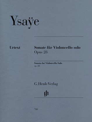 Book cover for Sonata, Op. 28 - for Violoncello solo