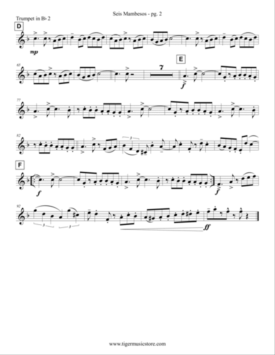 Seis Mambesos Brass Ensemble scores gallery preview page 5