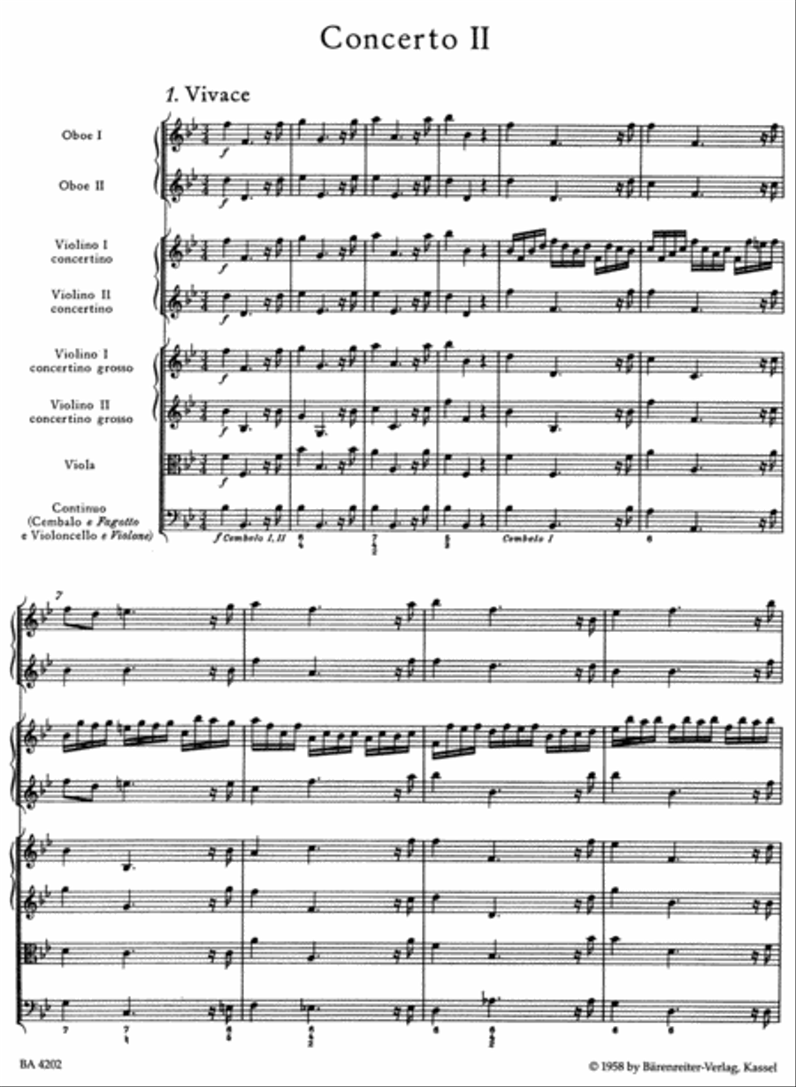 Concerto grosso B flat major, Op. 3/2 HWV 313 Orchestra scores gallery preview page 2