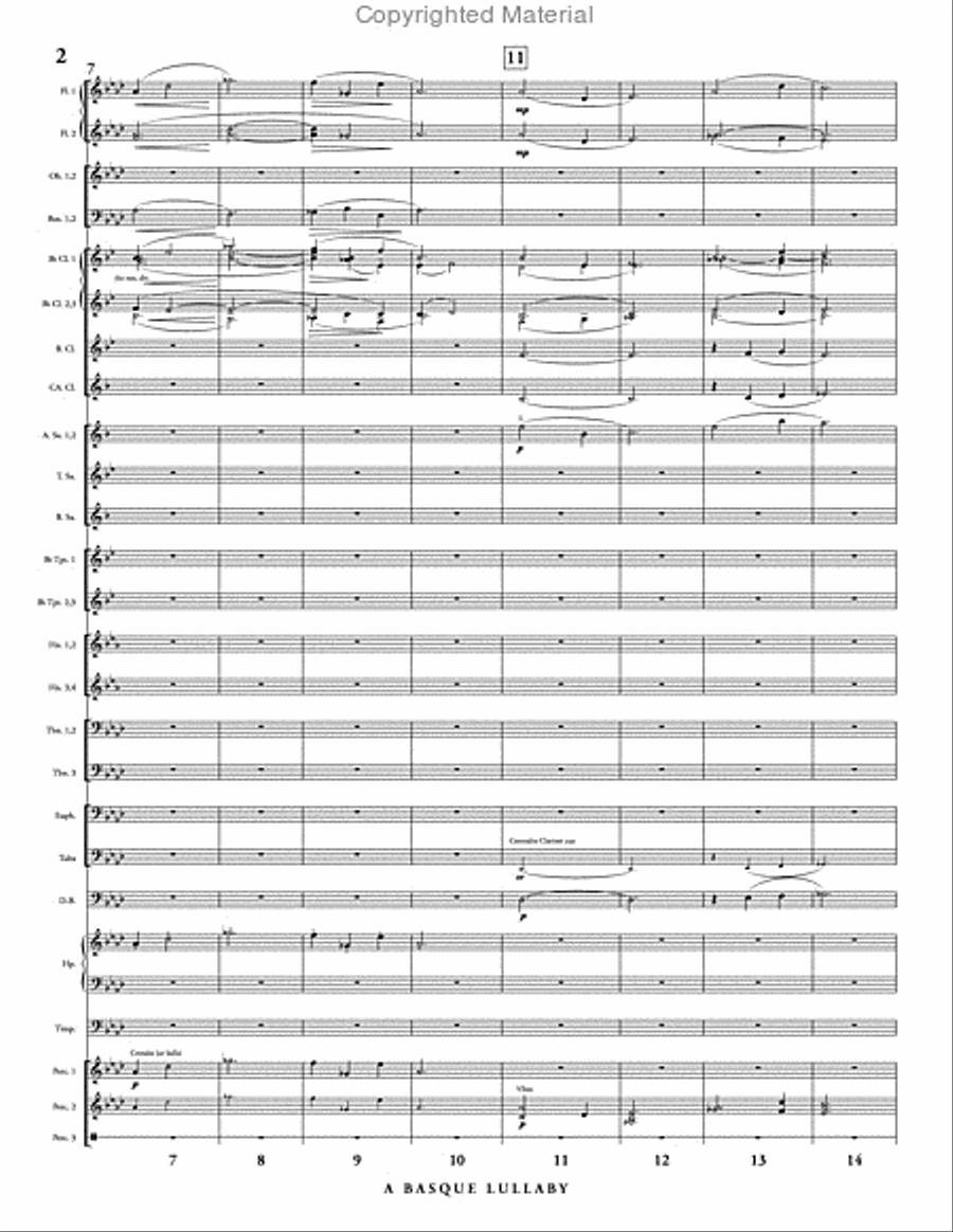 A Basque Lullaby Concert Band scores gallery preview page 3
