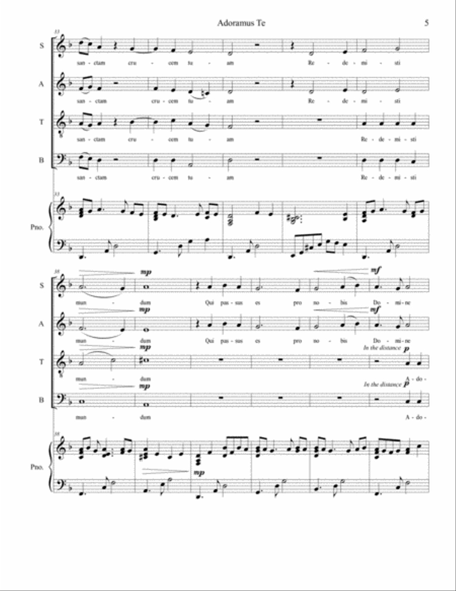 Adoramus Te 4-Part scores gallery preview page 5