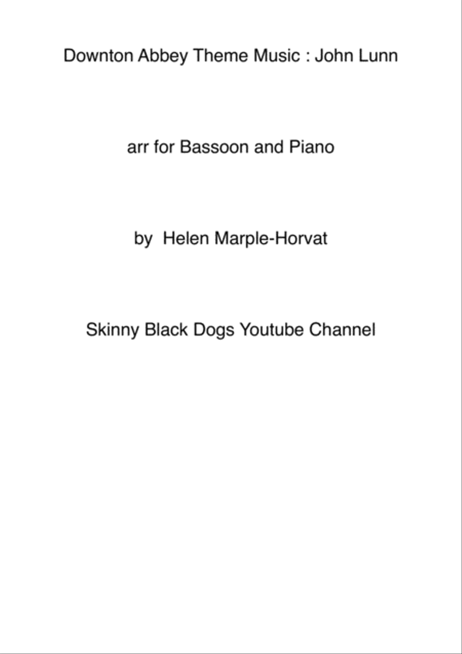 Downton Abbey (theme) Bassoon scores gallery preview page 1