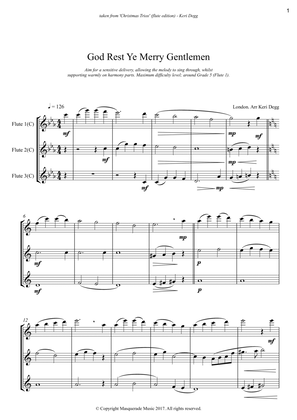 Book cover for God Rest Ye Merry Gentlemen (3 Flutes in C) Flute Trio
