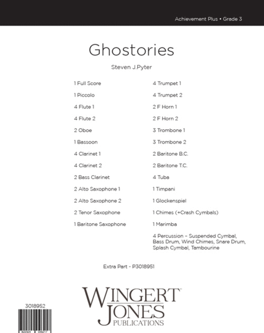 Ghostories (Score) Concert Band scores gallery preview page 1