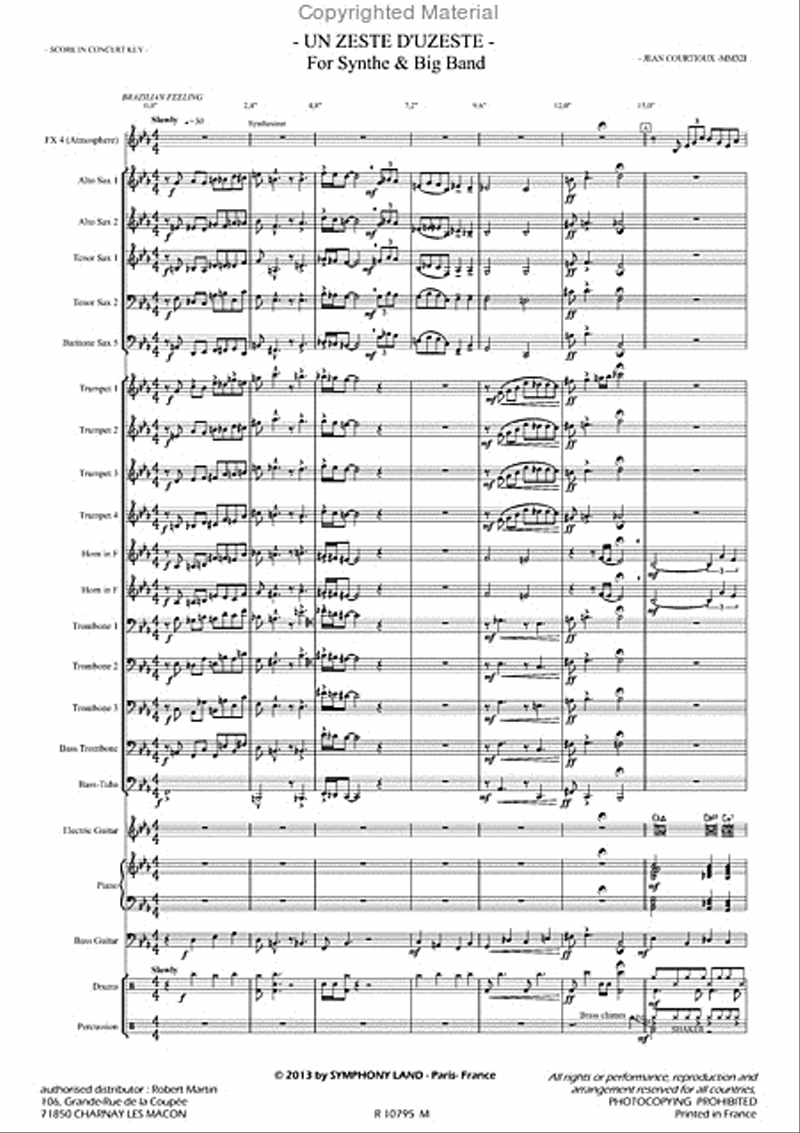 UN ZESTE D'UZESTE Big Band & Synthe Jazz Ensemble scores gallery preview page 2