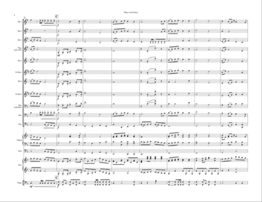 Thine is the Glory Brass Ensemble scores gallery preview page 4
