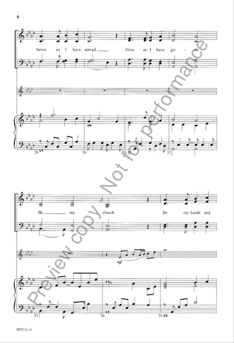 Be My Church 4-Part scores gallery preview page 7