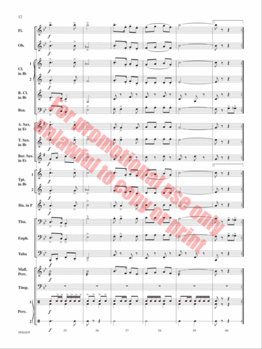 The Red Cape Concert Band scores gallery preview page 13