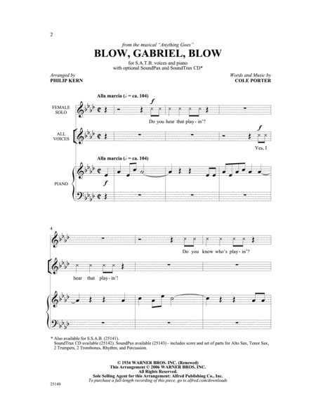 Blow, Gabriel, Blow (from Anything Goes) image number null