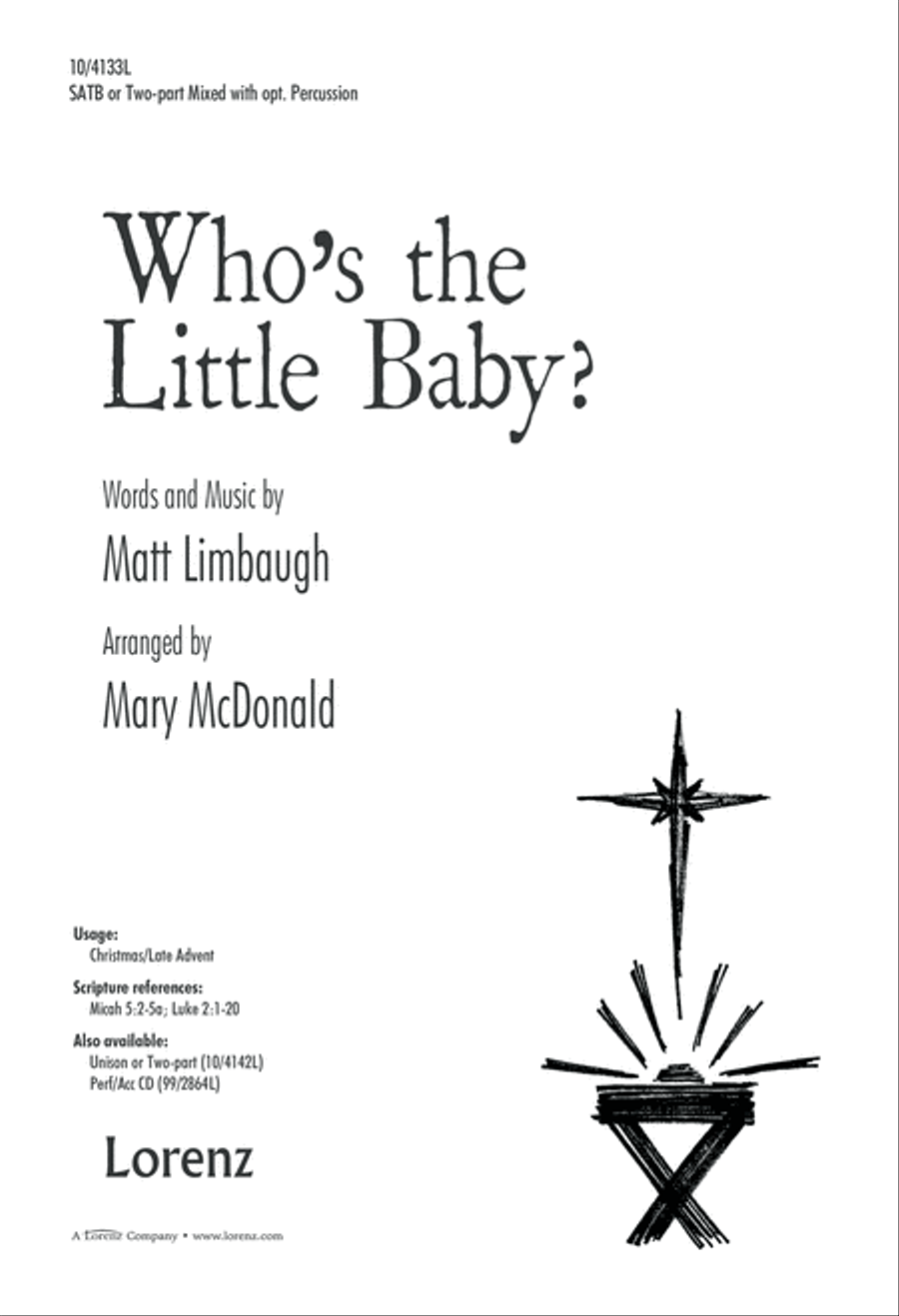 Who's the Little Baby? 4-Part scores gallery preview page 1
