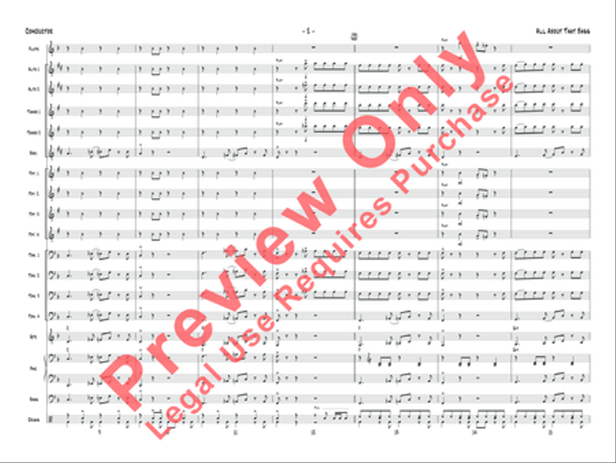 All About That Bass Jazz Ensemble scores gallery preview page 3