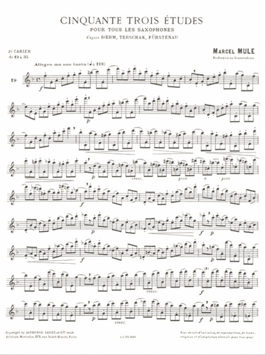 Cinquante-Trois Etudes pour Tous Les Saxophones - Volume 2 Saxophone Solo scores gallery preview page 2