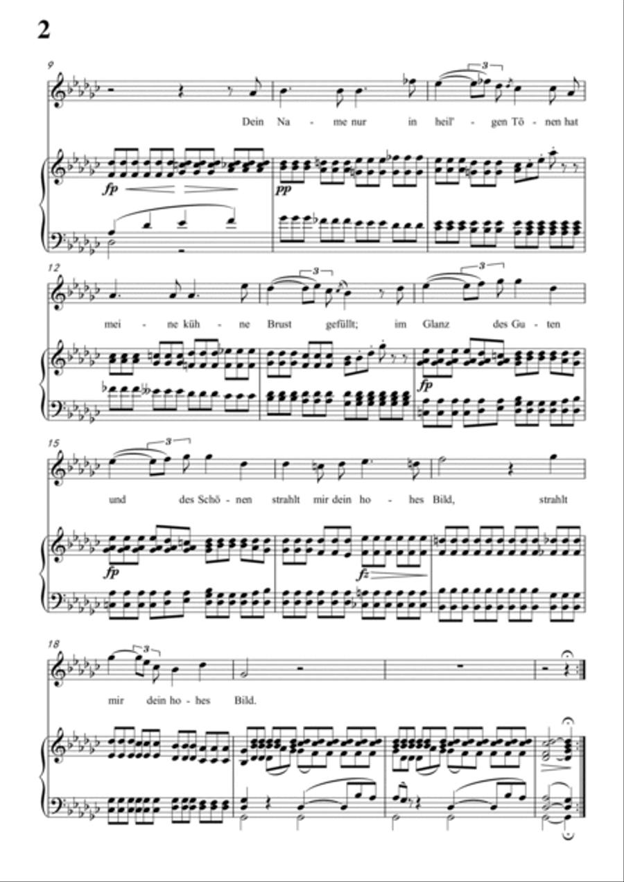 Schubert-Liebesrausch in bG for Vocal and Piano Voice scores gallery preview page 3