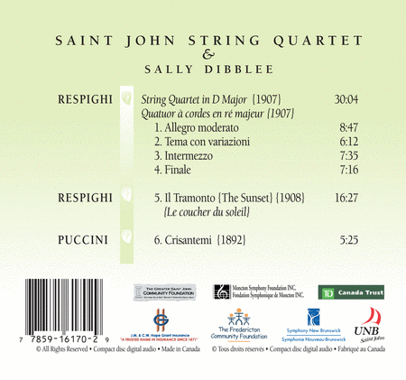Saint John String Quartet & Sally Dibblee