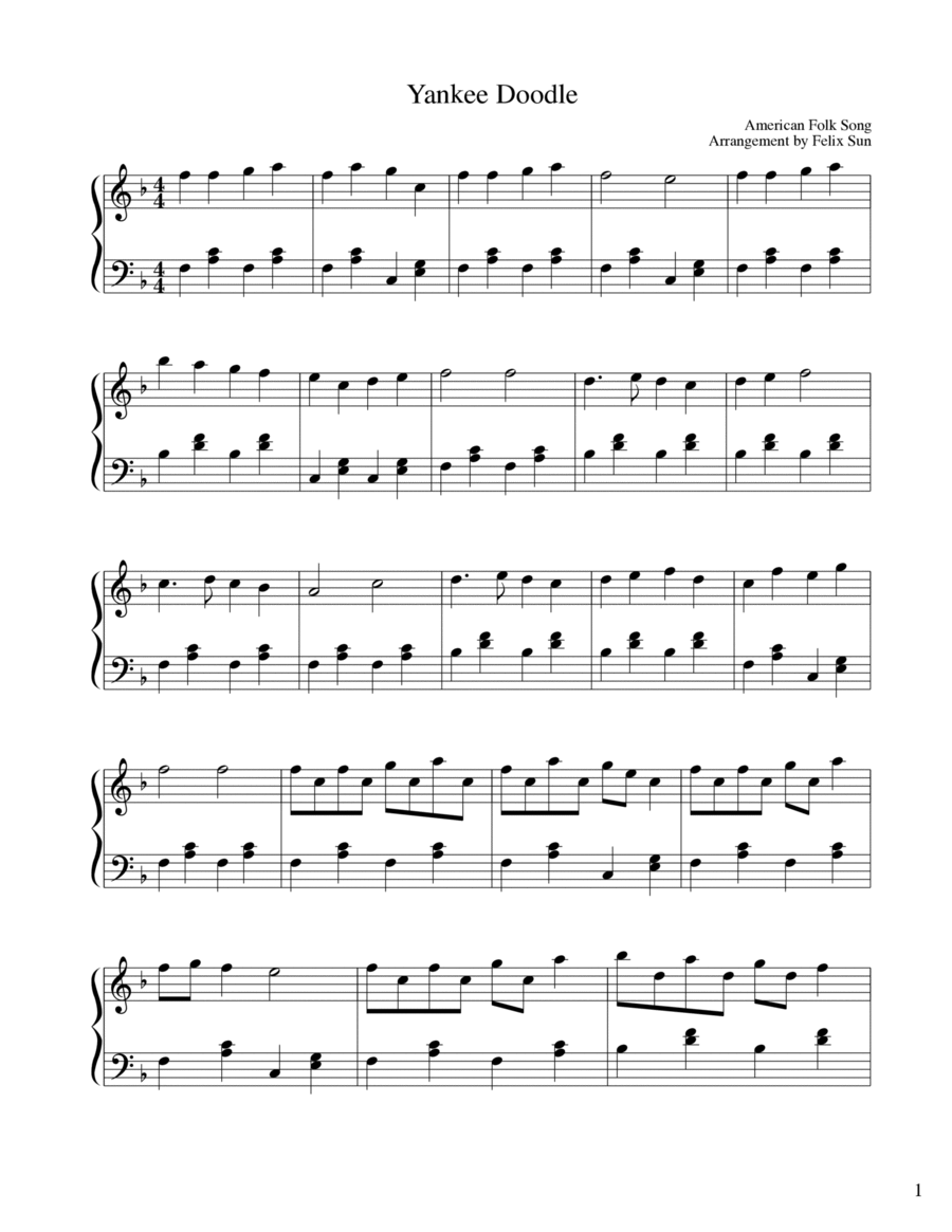 Yankee Doodle (Piano Solo) image number null