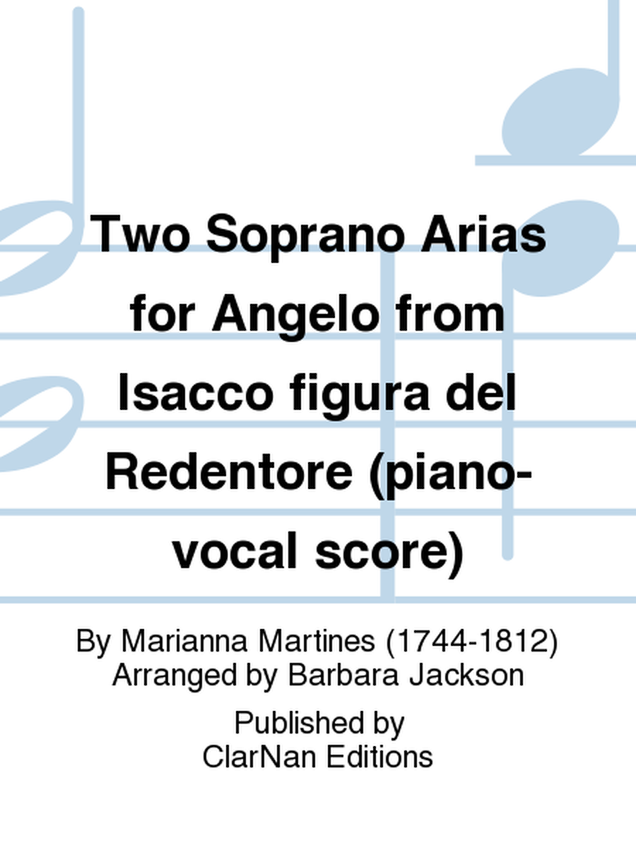 Two Soprano Arias for Angelo from Isacco figura del Redentore (piano-vocal score)