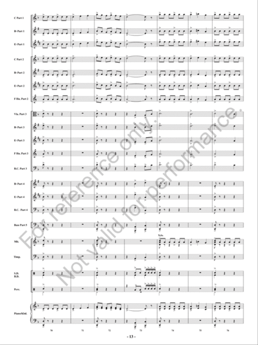Fireflash! Concert Band - Sheet Music page 14