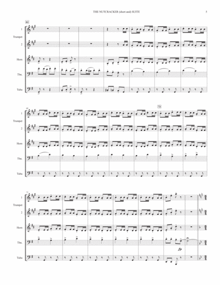 Nutcracker (short and) Suite (for brass quintet) image number null
