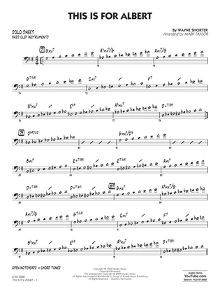 This Is For Albert (arr. Mark Taylor) - Bass Clef Solo Sheet
