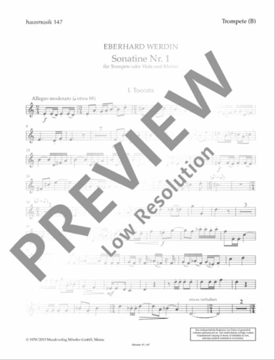 Sonatina no 1 Sonatina no 1 Trumpet scores gallery preview page 14