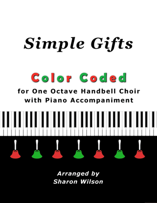 Simple Gifts (for One Octave Handbell Choir with Piano accompaniment)
