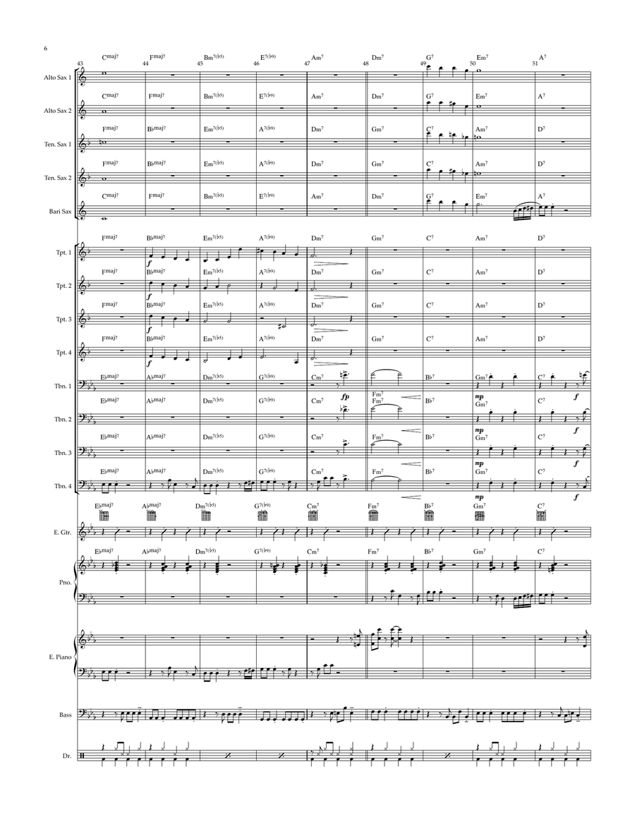 Fly Me To The Moon (In Other Words) Jazz Ensemble scores gallery preview page 6
