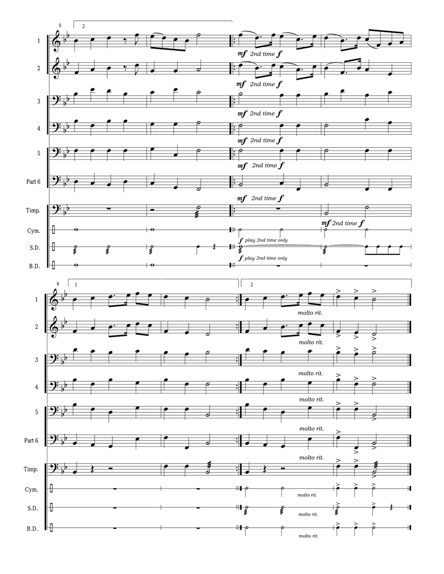 Spain National Anthem: Himno Nacional de España (Marcha Real) Concert Band scores gallery preview page 5