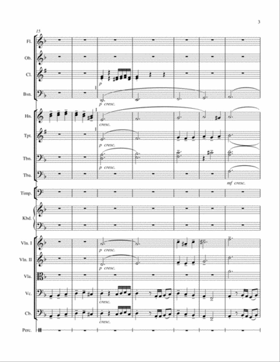 Synth Concerto #2, 1st Mov't - Andante con moto Full Orchestra scores gallery preview page 3