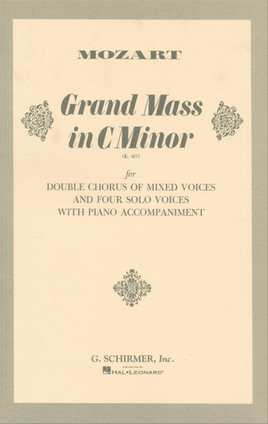 Grand Mass in C Minor, K. 427 4-Part scores gallery preview page 1