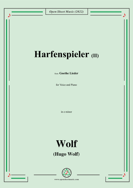Wolf-Harfenspieler II,in e minor,IHW10 No.2 image number null