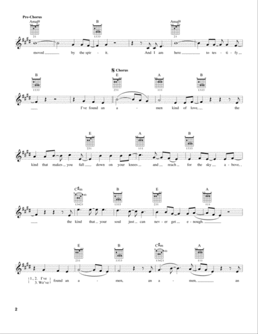 Amen Kind Of Love Electric Guitar scores gallery preview page 2