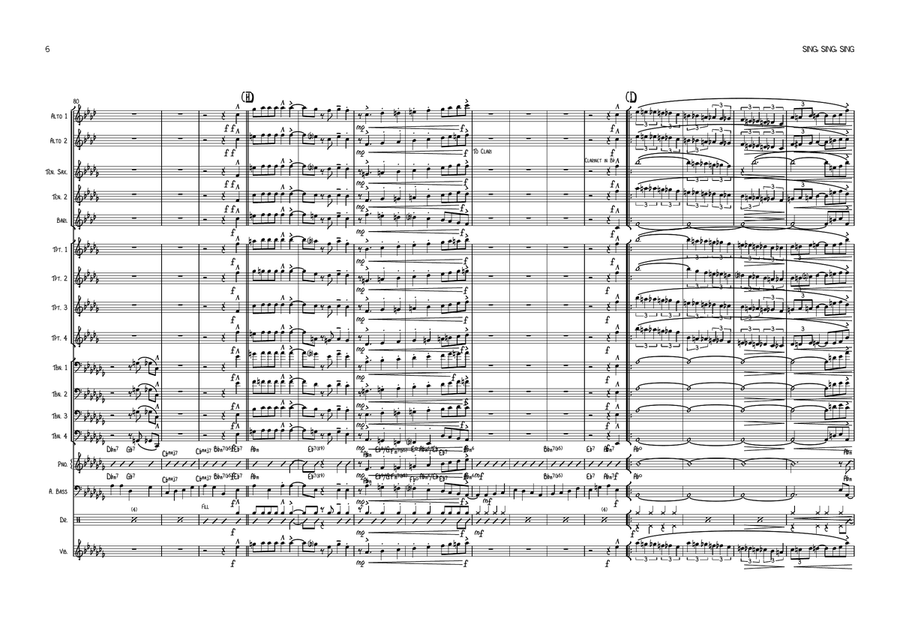 Sing, Sing, Sing Sing, Sing, Sing Jazz Ensemble scores gallery preview page 6