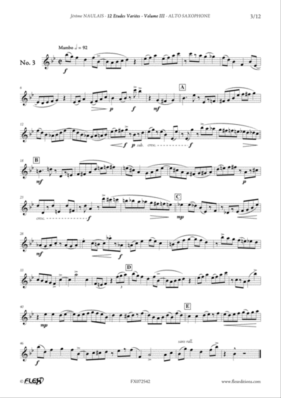 12 Etudes Variees - Volume III Alto Saxophone scores gallery preview page 4