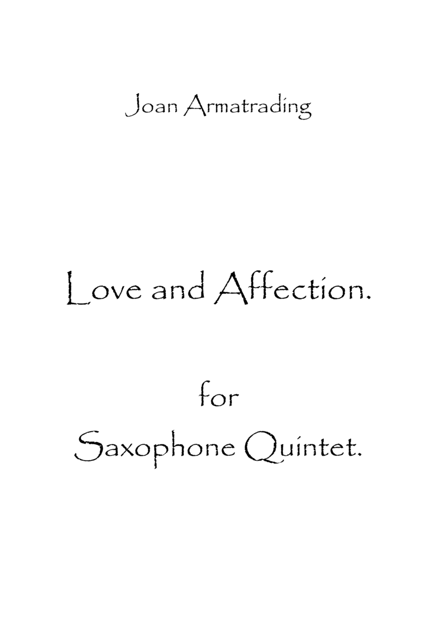 Love And Affection Saxophone Quintet scores gallery preview page 1