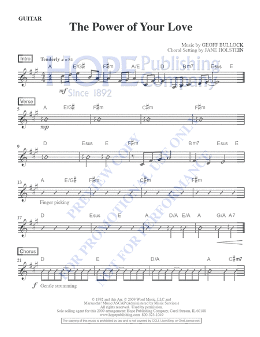 The Power of Your Love The Power of Your Love 4-Part scores gallery preview page 2