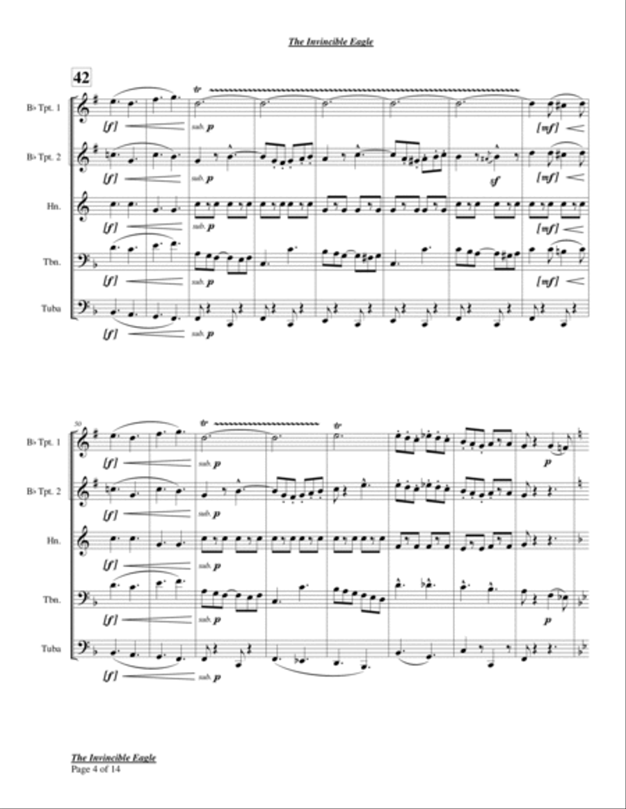The Invincible Eagle Chamber Music scores gallery preview page 6