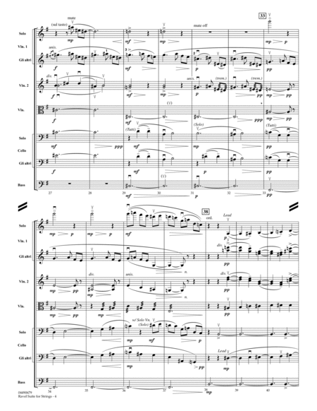 Ravel Suite for Strings - Full Score