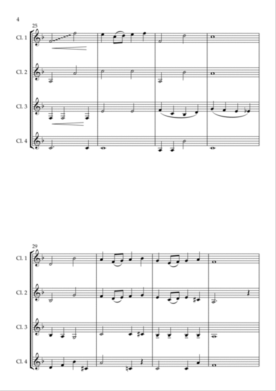 Over The Rainbow Woodwind Quartet scores gallery preview page 4