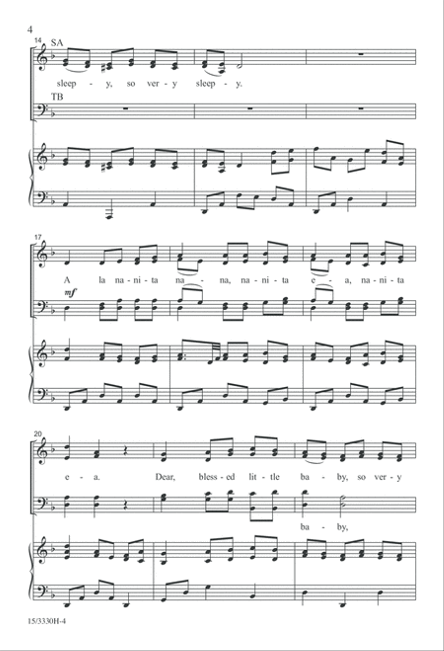 A la Nanita Nana 4-Part scores gallery preview page 4
