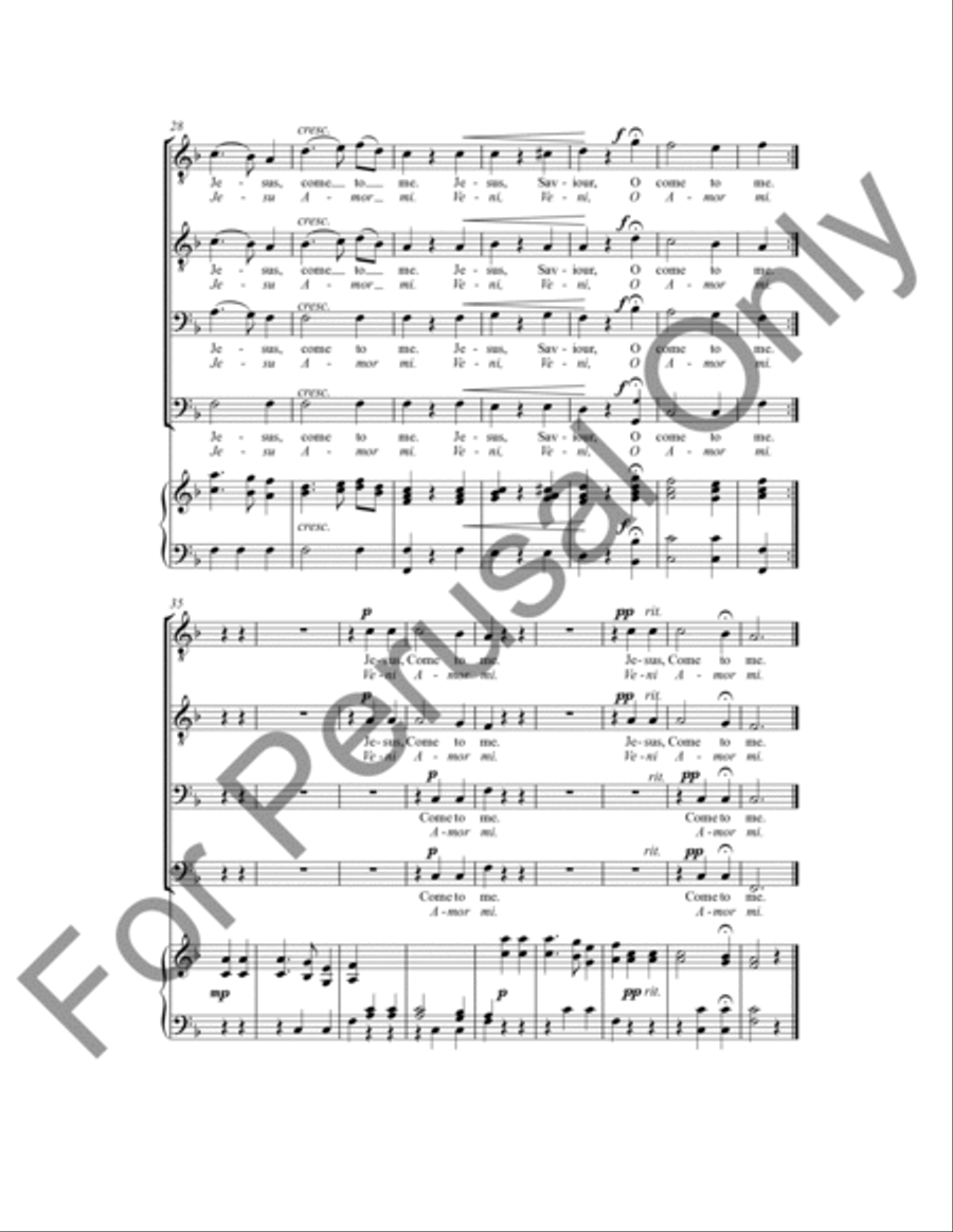 Come, O Jesus, Come To Me TTBB scores gallery preview page 4