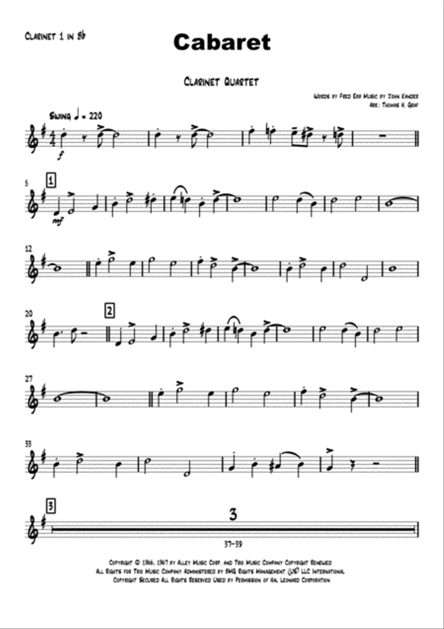 Cabaret Woodwind Ensemble scores gallery preview page 4
