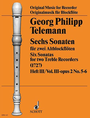 Book cover for 6 Sonatas Op. 2, Volume 2 (3-4)