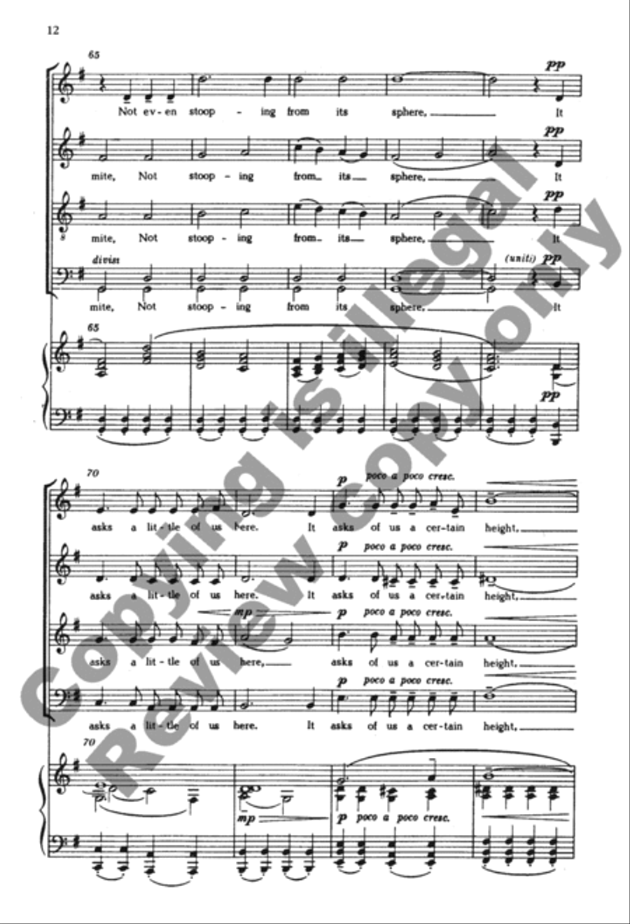 Choose Something Like A Star - SATB - From 