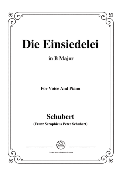 Schubert-Die Einsiedelei(The Hermitage),in B Major,D.393,for Voice&Piano image number null
