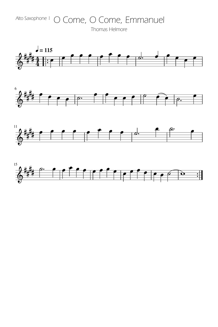 O Come, O Come, Emmanuel - Alto Sax Duet Woodwind Duet scores gallery preview page 2